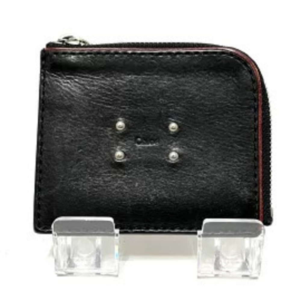 Chloe Mr Paddington coin case Wallet L shaped Zipper Black Leather